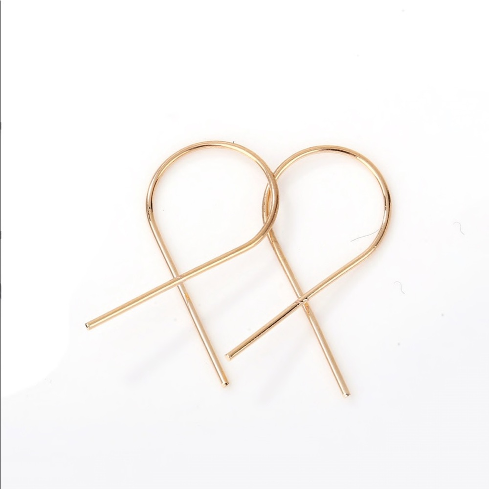 Unique Gold twist earrings - Picture 3 of 3